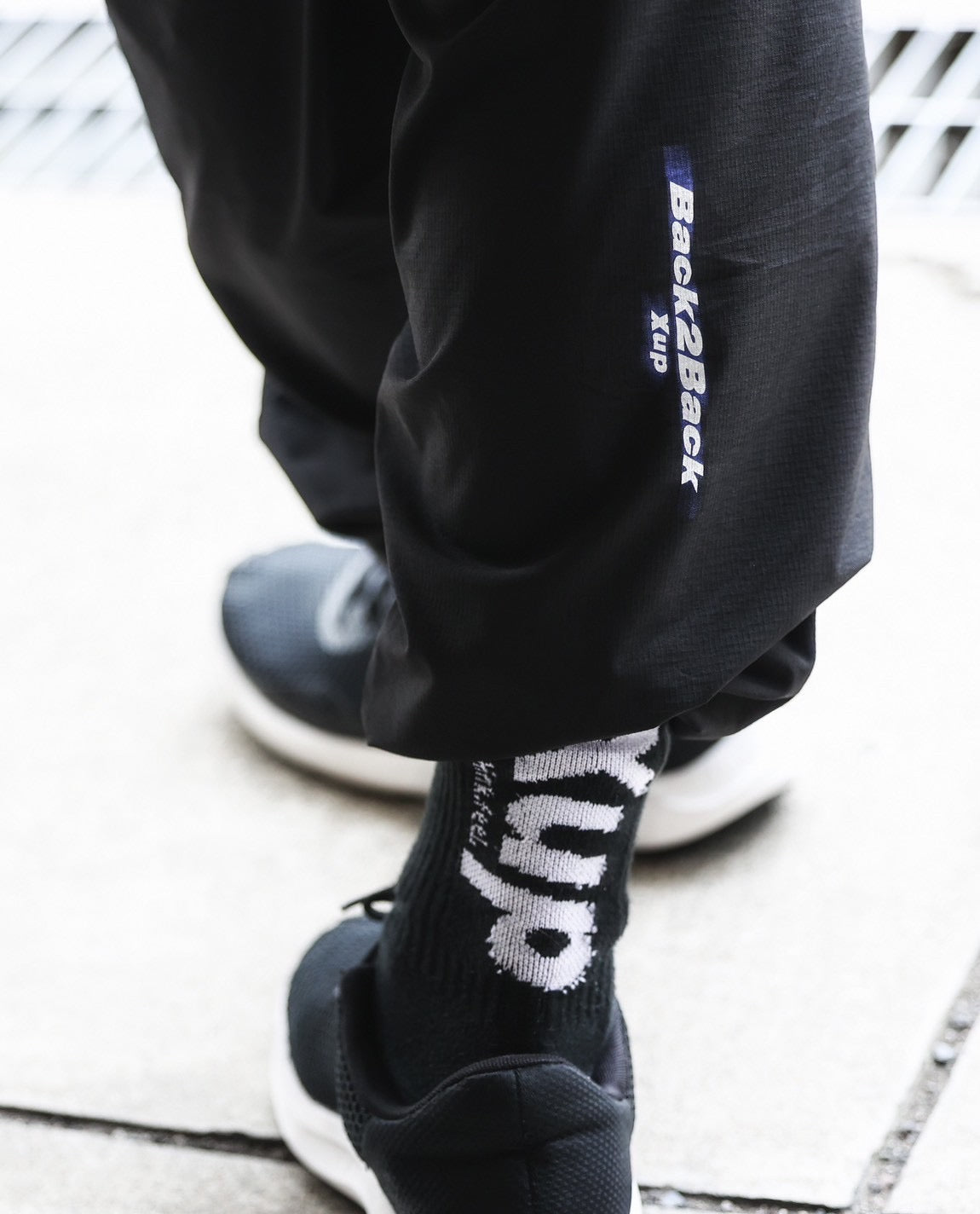 back 2 back nylon pants black