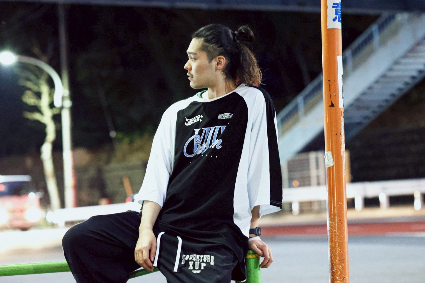 XUP GAME Tshirt black×blue
