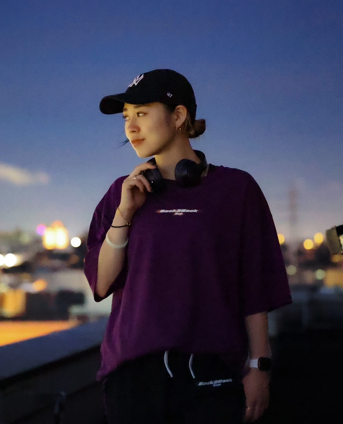 back 2 back Tshirt purple