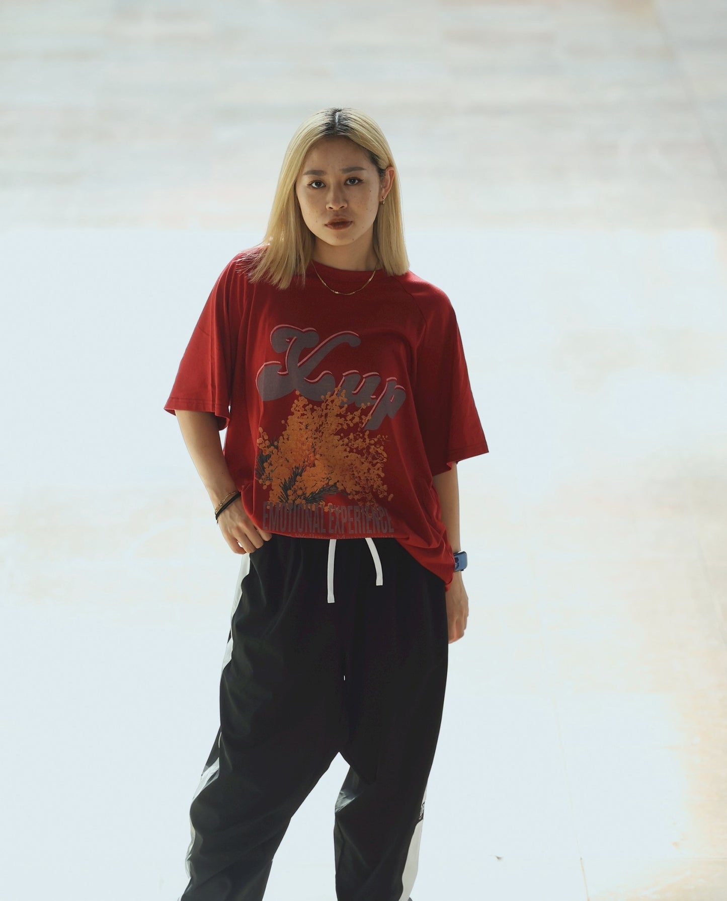 mimosa T shirt burgundy