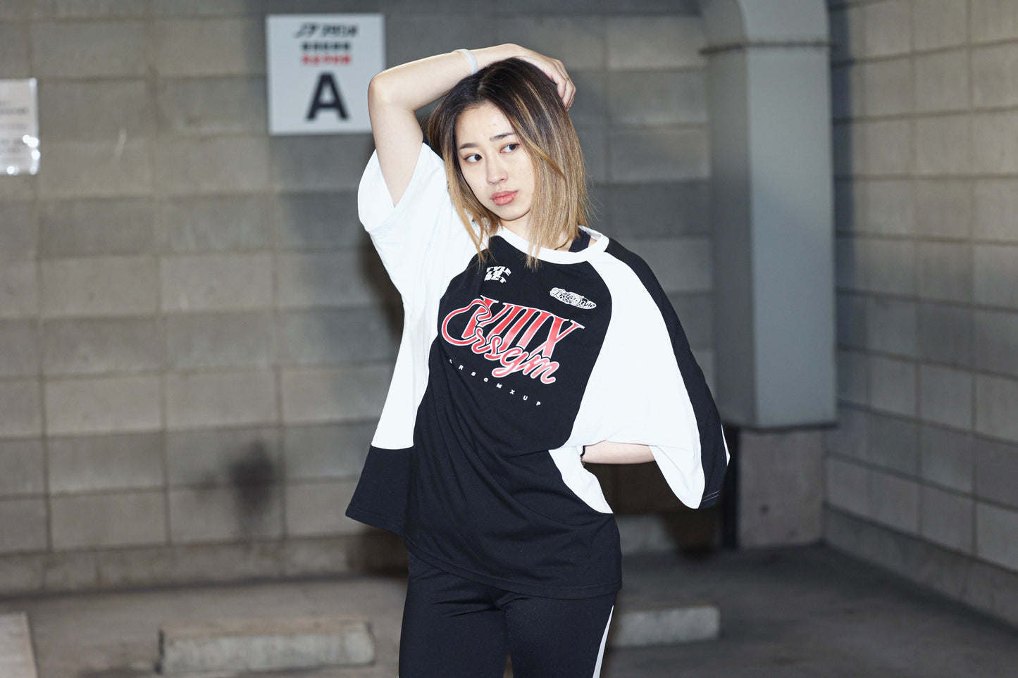 XUP GAME Tshirt black×red