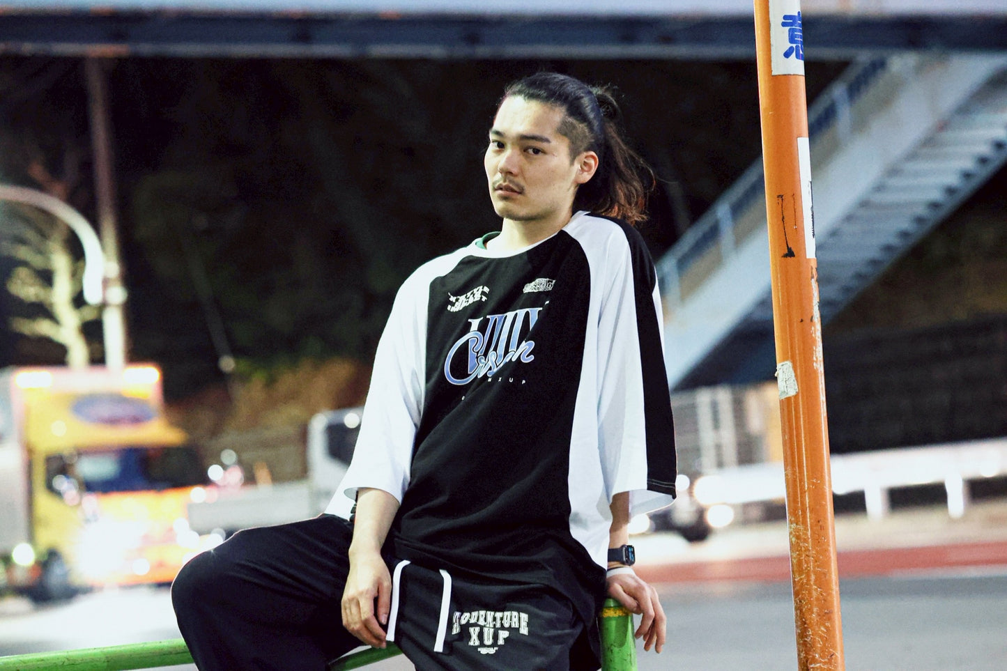 XUP GAME Tshirt black×blue