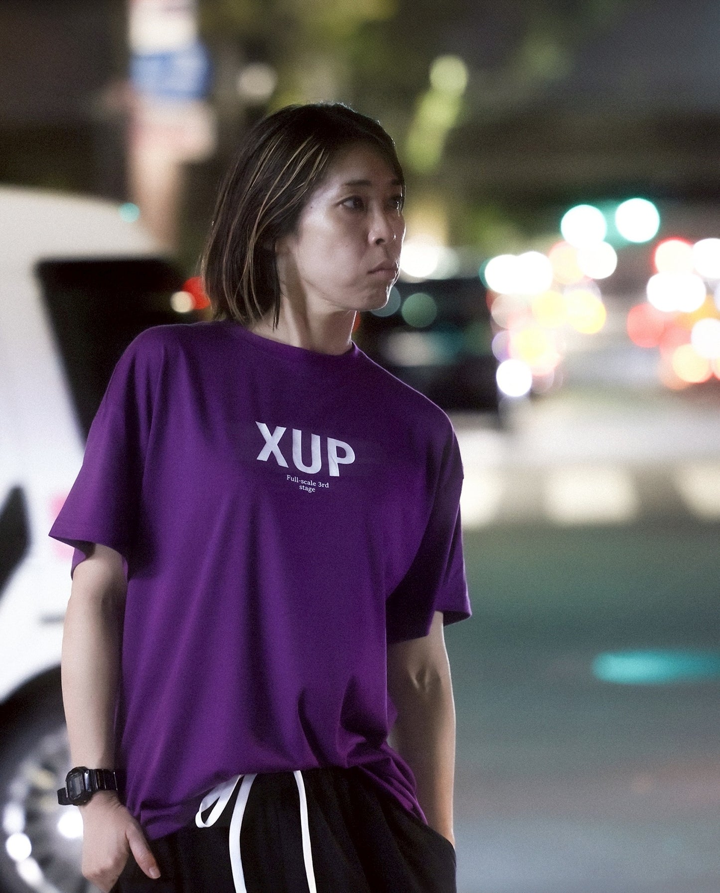 XUP CREW T shirt purple