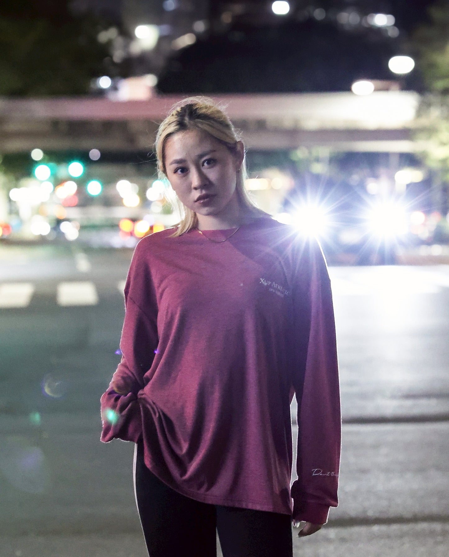 LV long sleeve ruby red