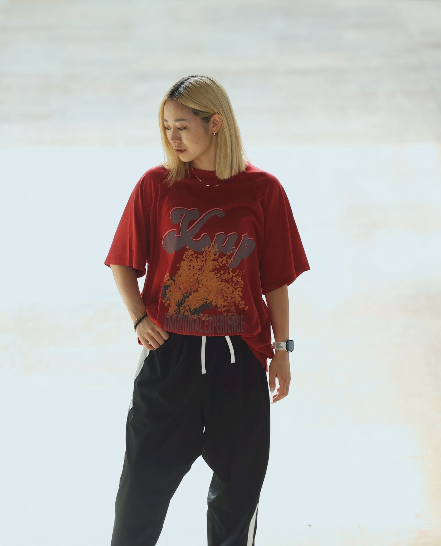 mimosa T shirt burgundy