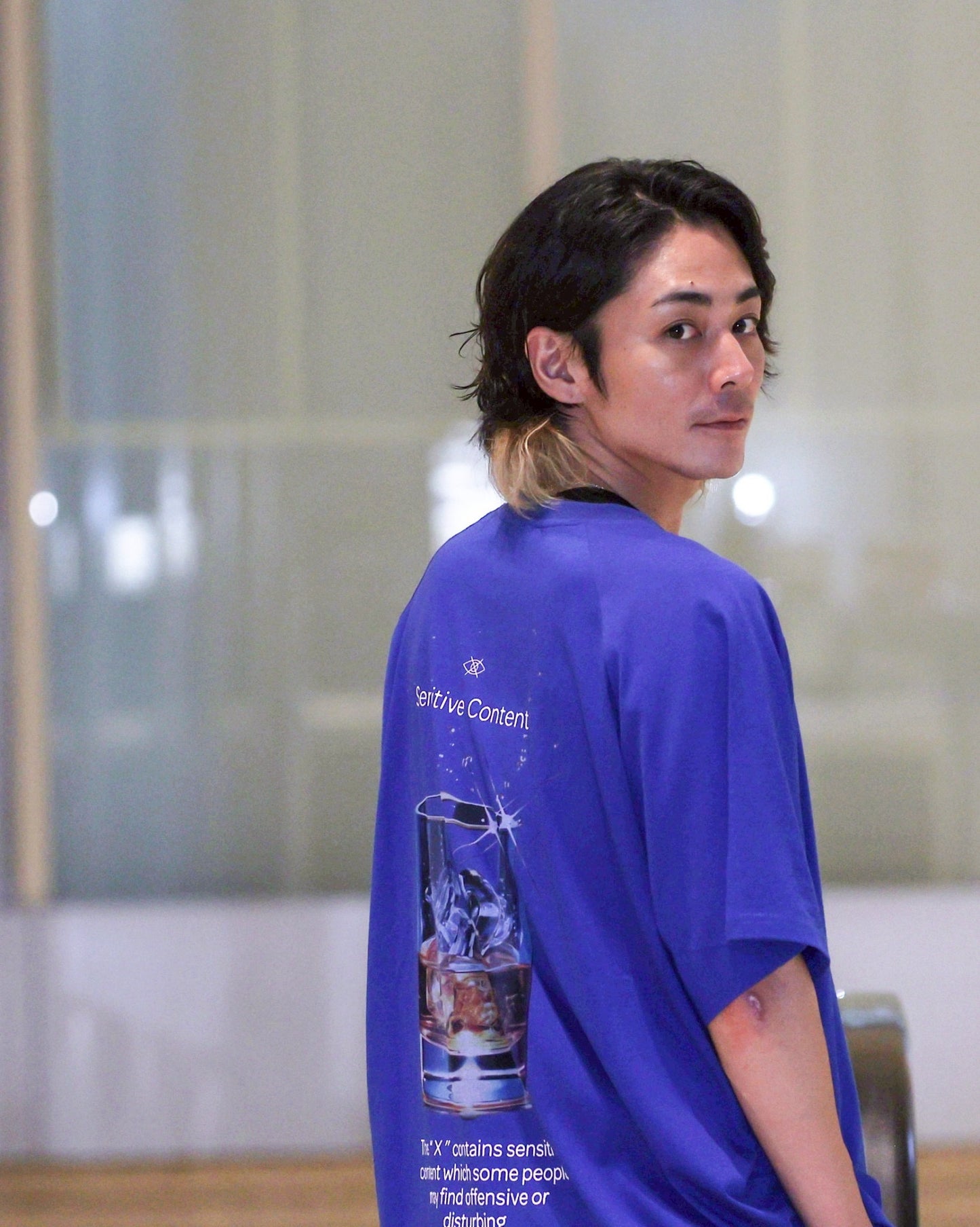 whisky logo T shirt blue