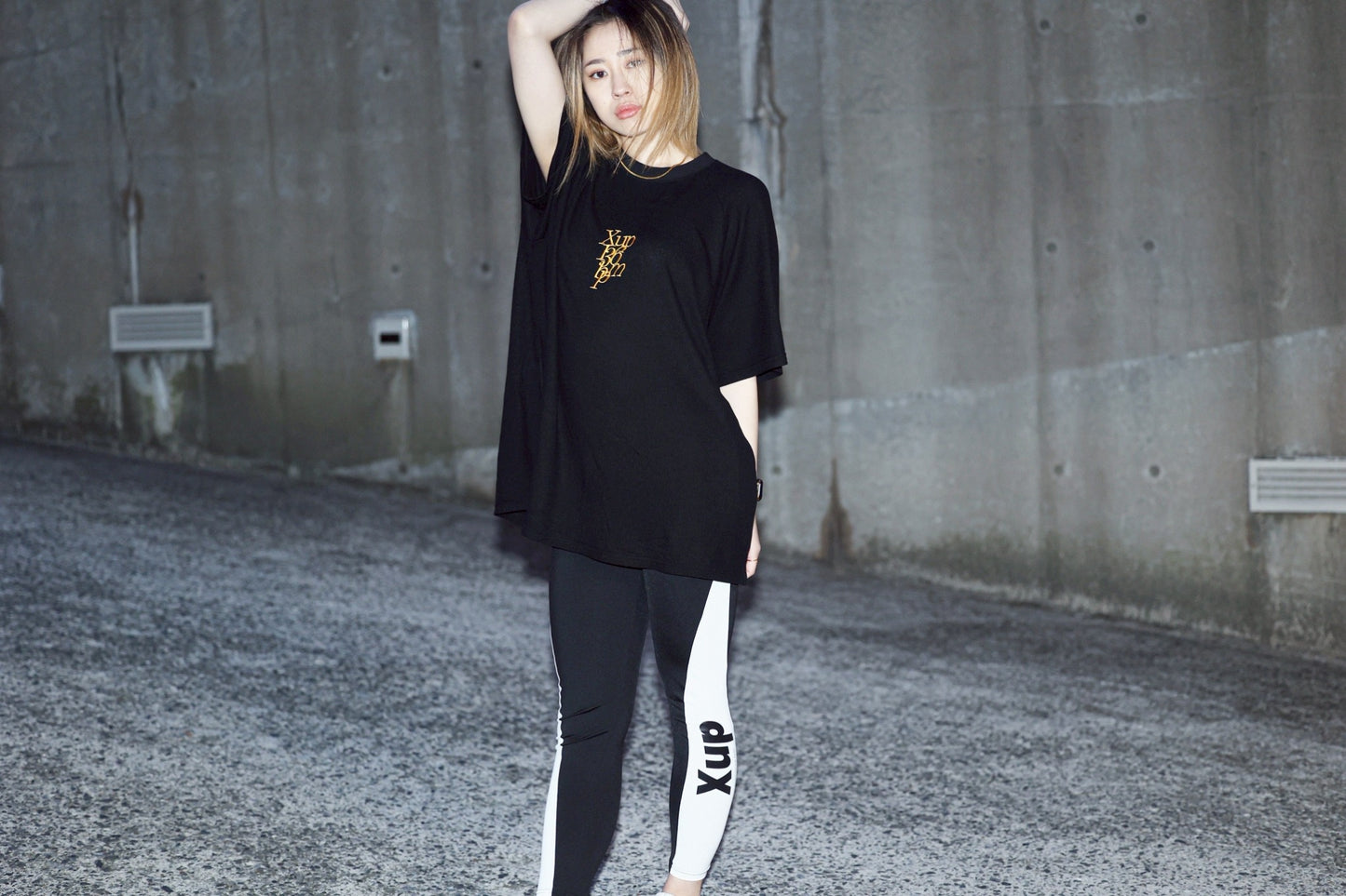 twotone leggings black