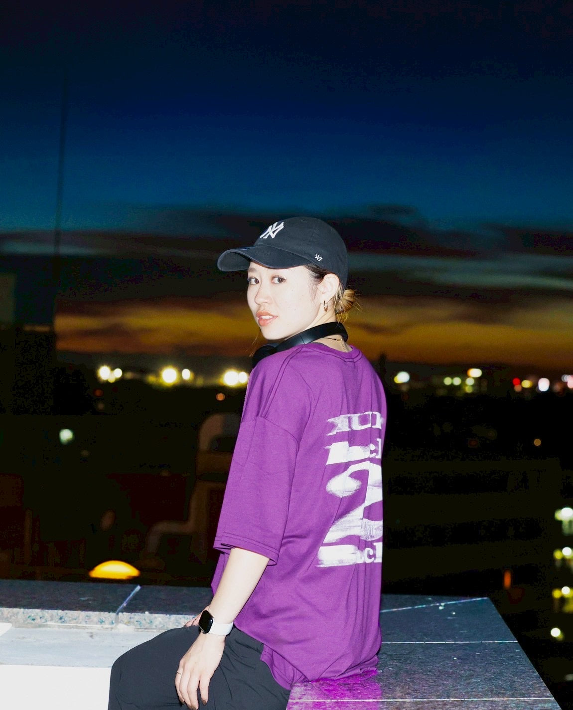 back 2 back Tshirt purple