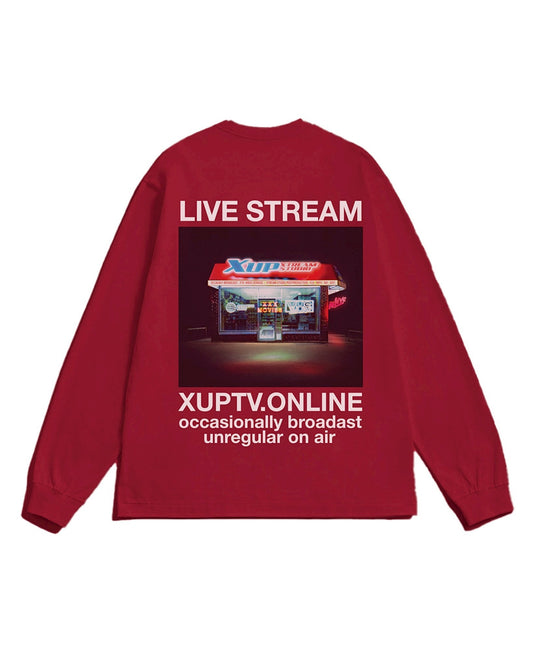 Live stream long sleeve burgundy