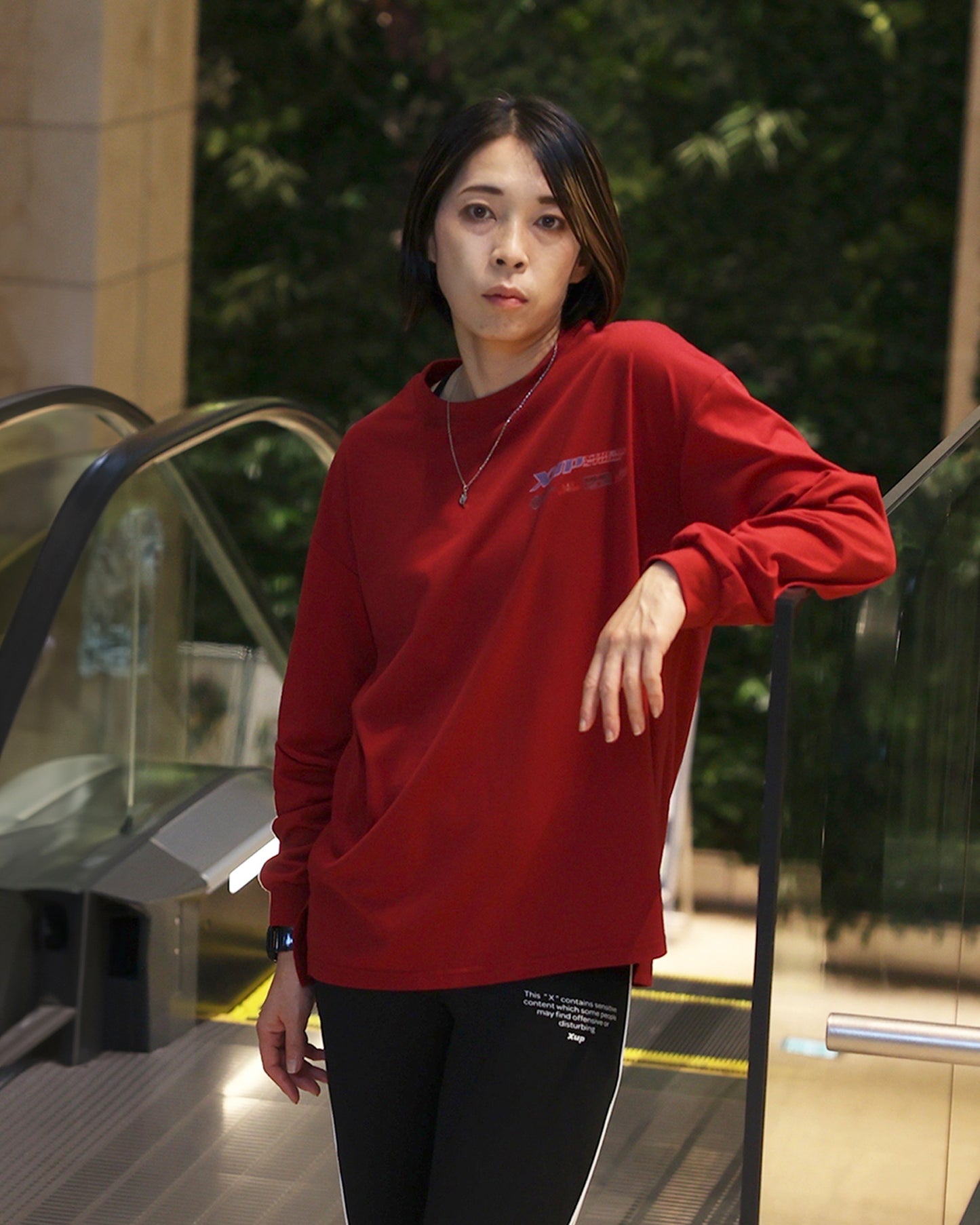 Live stream long sleeve burgundy