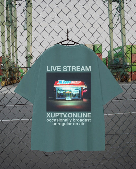 Live stream Tshirt dark green