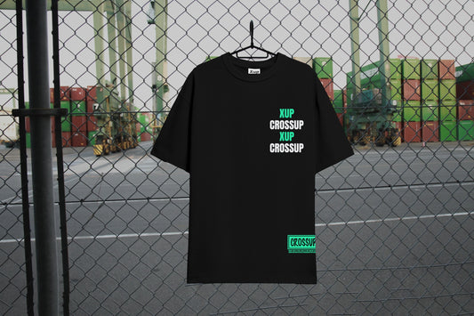 Logo graphic Tshirt black × green