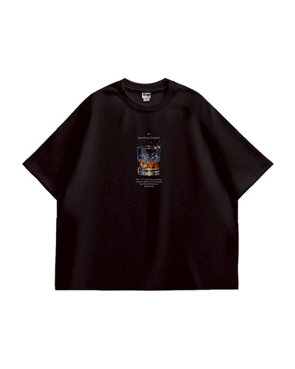 whisky logo T shirt black