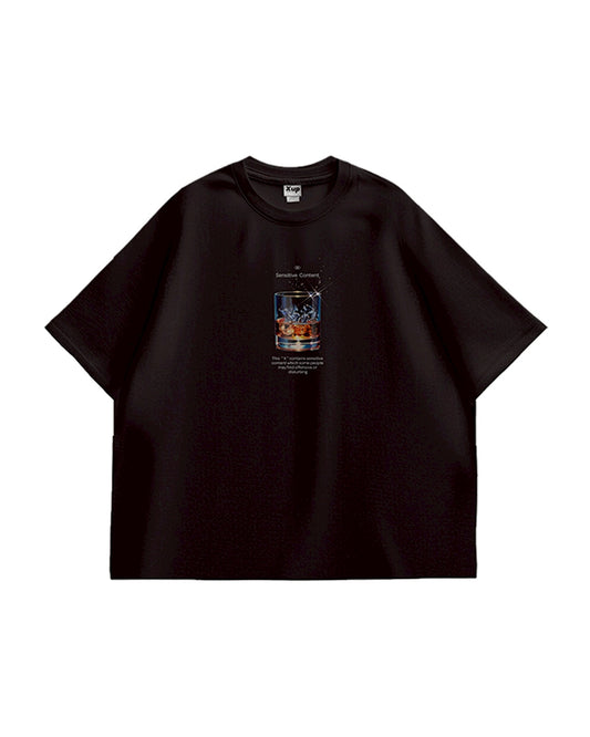 whisky logo T shirt black