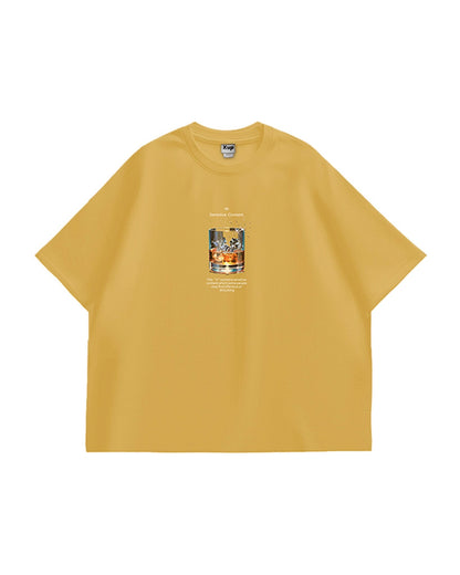 whisky logo T shirt yellow