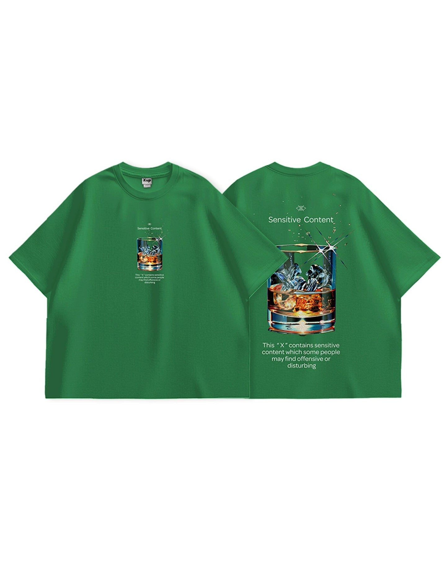 whisky logo T shirt green