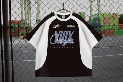 XUP GAME Tshirt black×blue