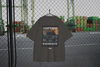 CONFIDENT T shirt charcoalgray
