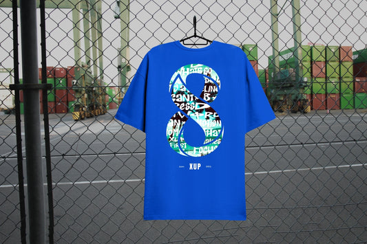 No.8 Tshirt blue