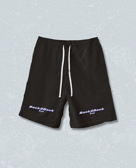 back 2 back nylon half pants black