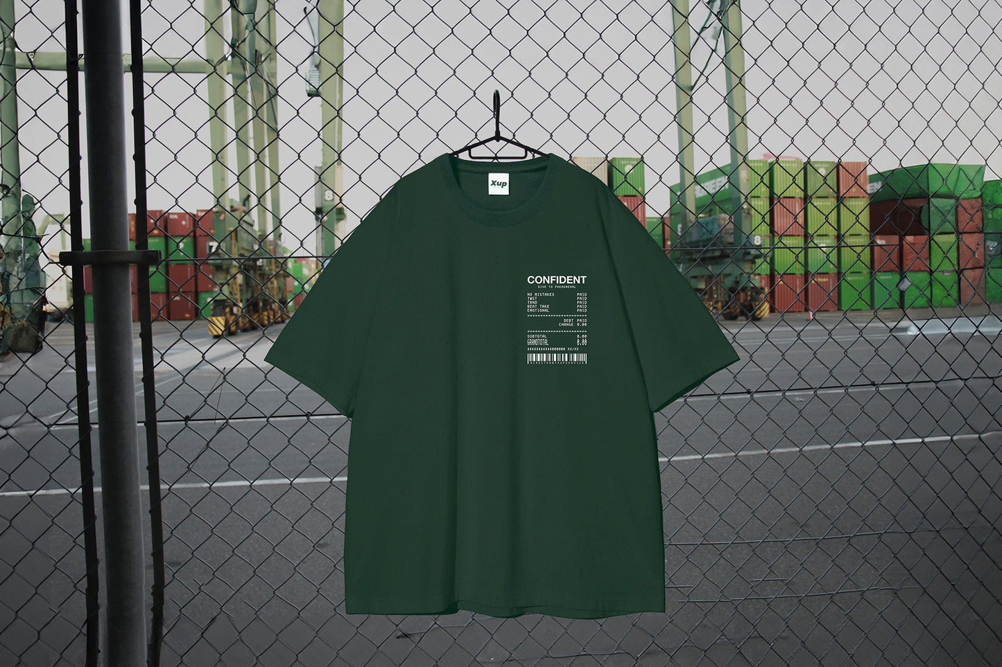 CONFIDENT T shirt khaki