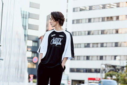 XUP GAME Tshirt black×blue