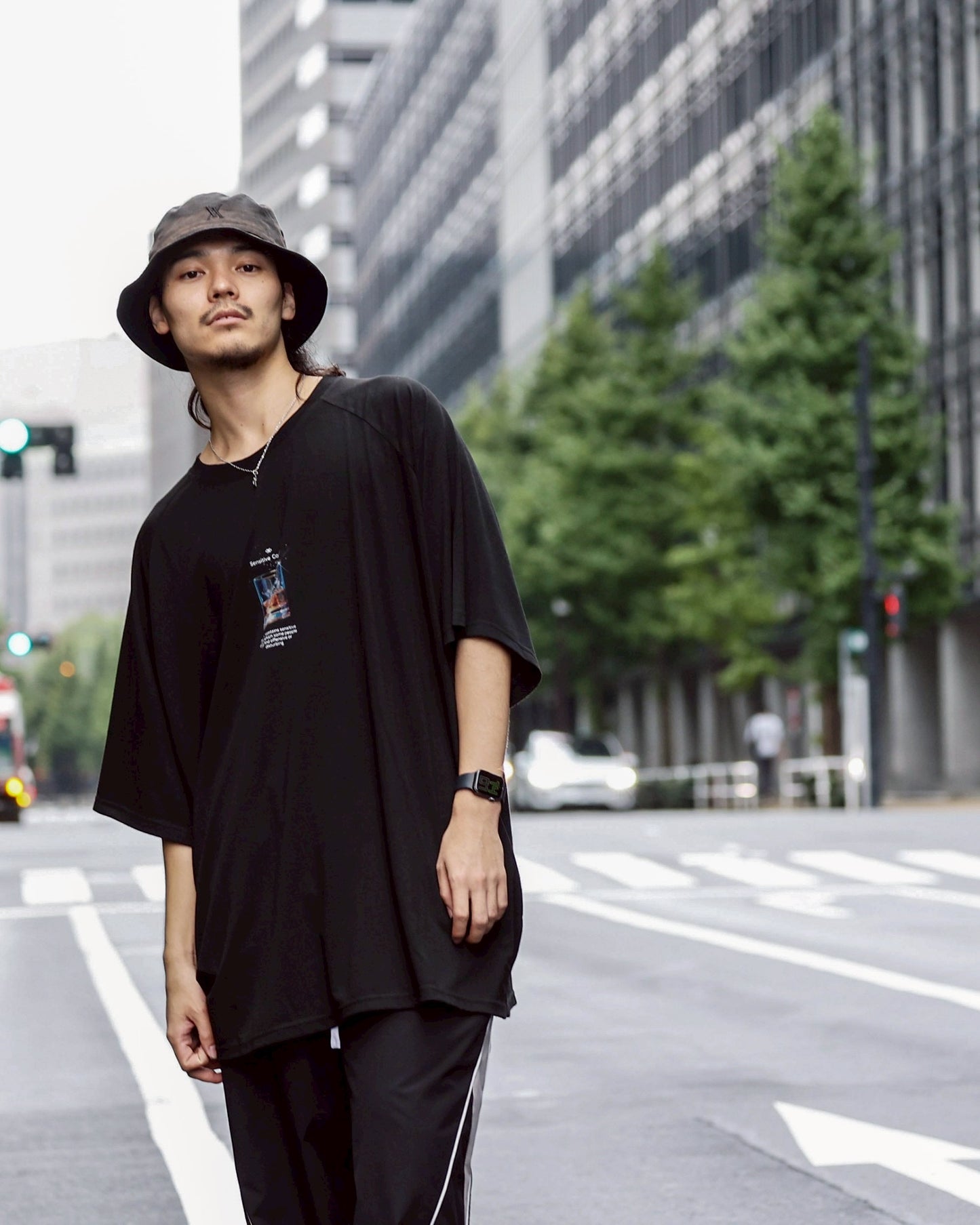 whisky logo T shirt black