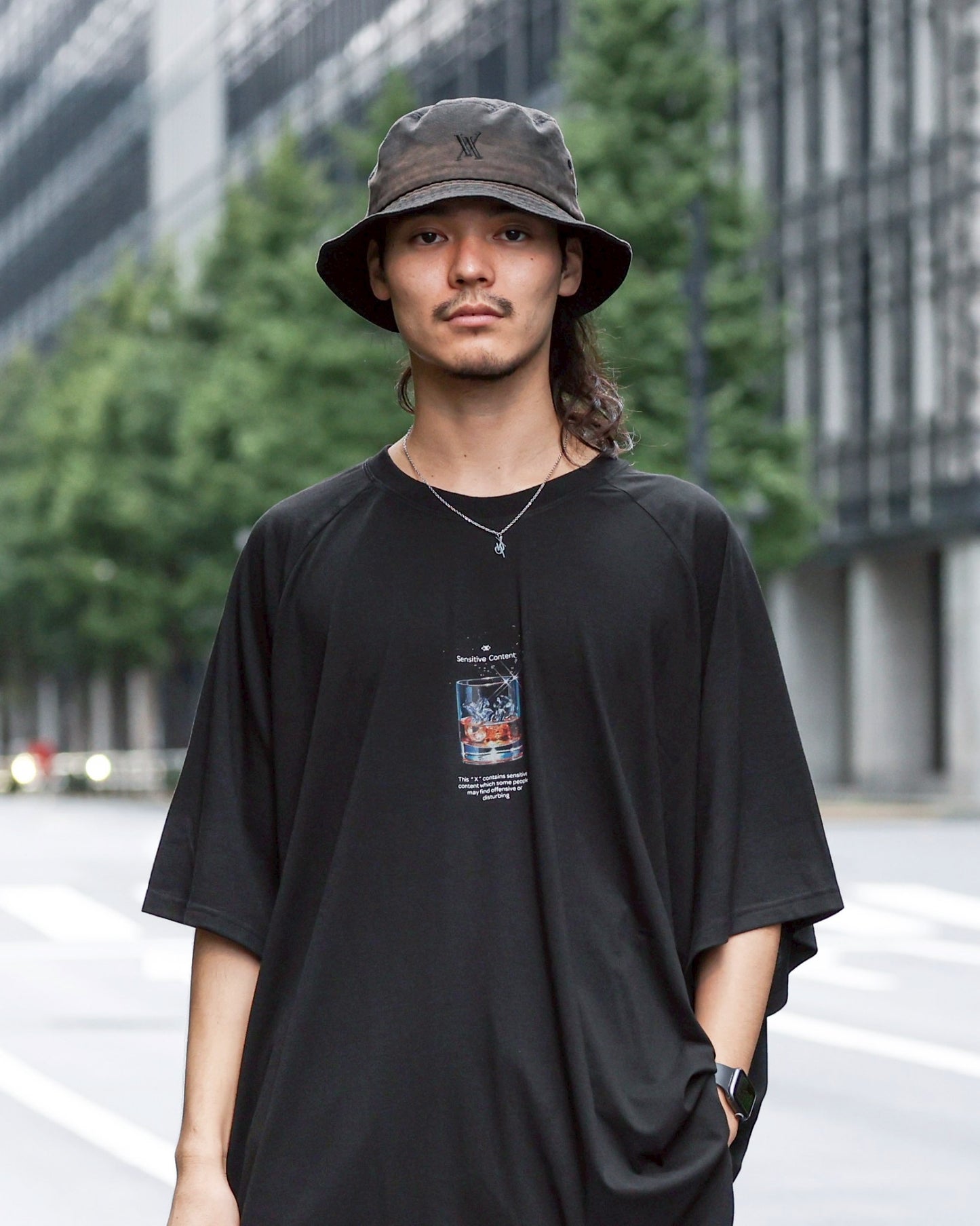 whisky logo T shirt black