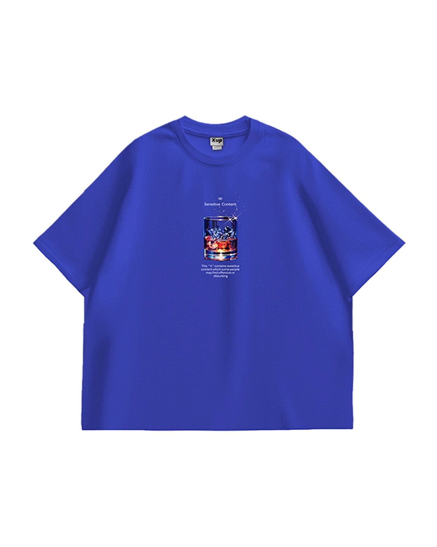 whisky logo T shirt blue