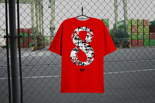 No.8 Tshirt red