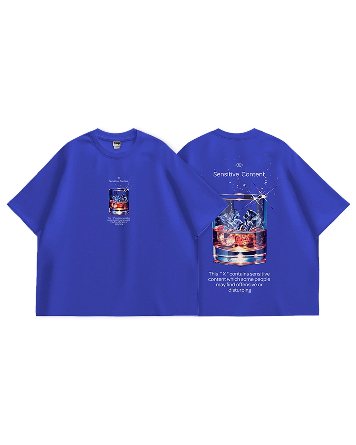 whisky logo T shirt blue