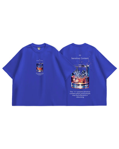 whisky logo T shirt blue