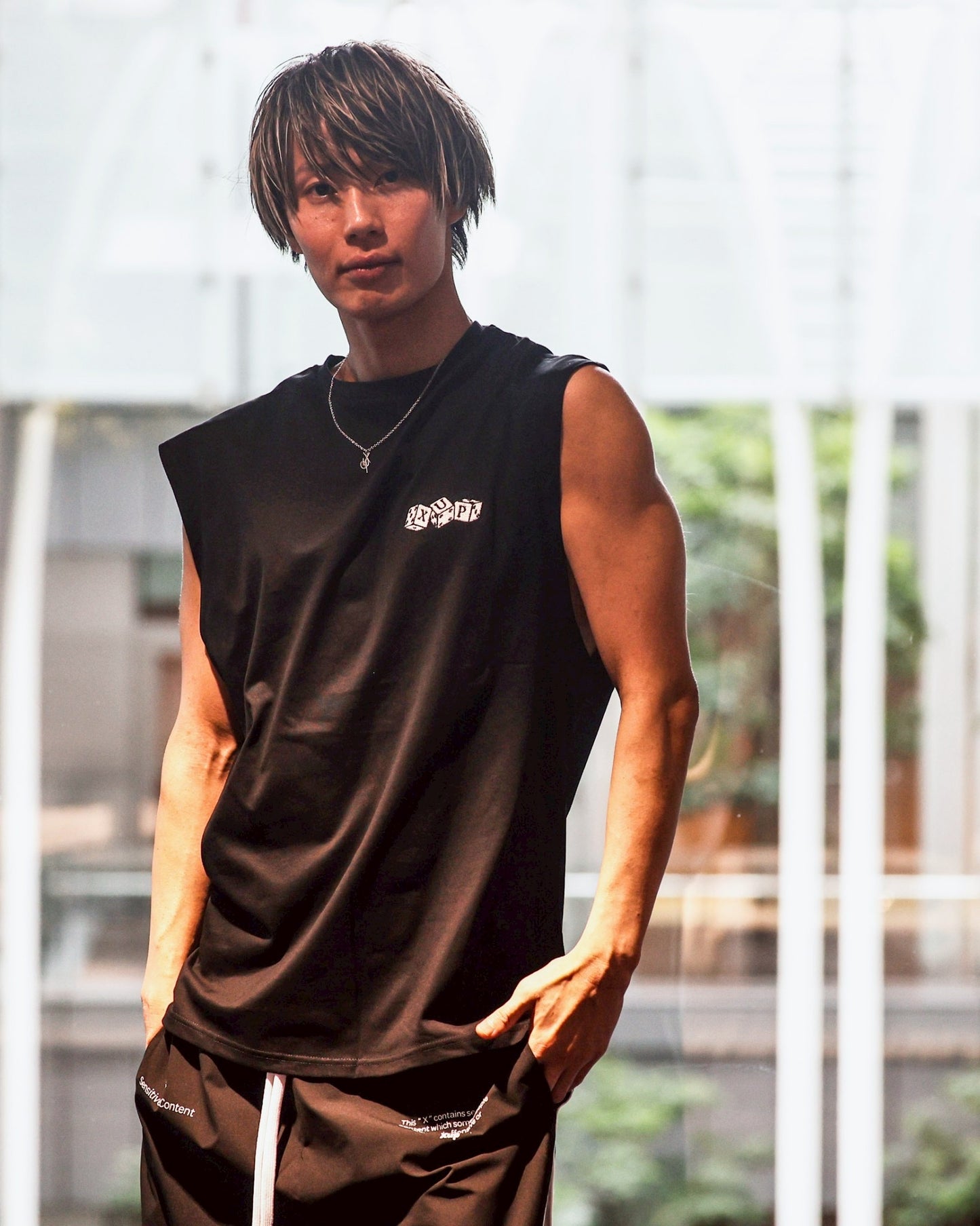 dice sleeveless shirt