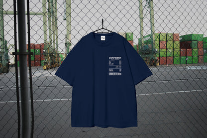 CONFIDENT T shirt indigo