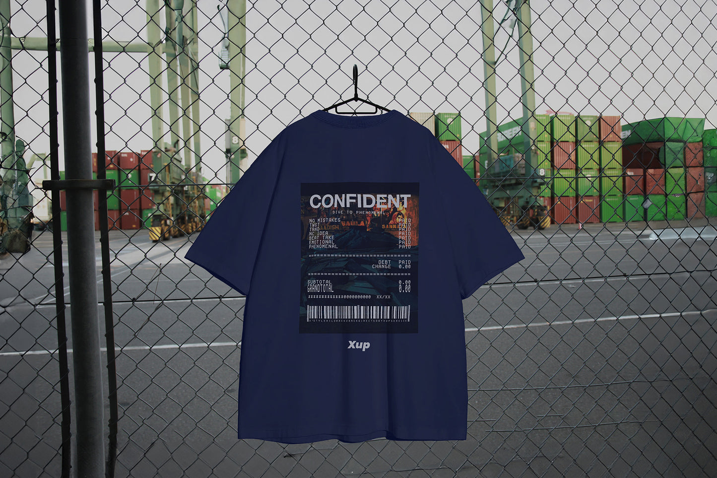 CONFIDENT T shirt indigo