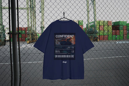 CONFIDENT T shirt indigo