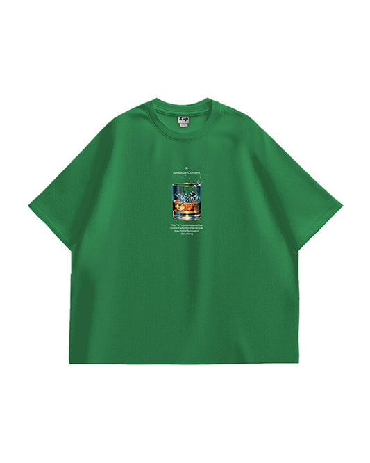 whisky logo T shirt green