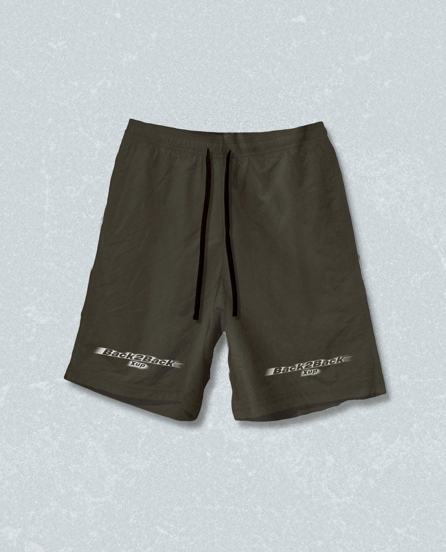 back 2 back nylon half pants khaki