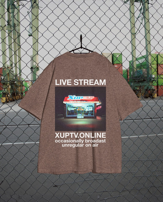 Live stream Tshirt deep brown