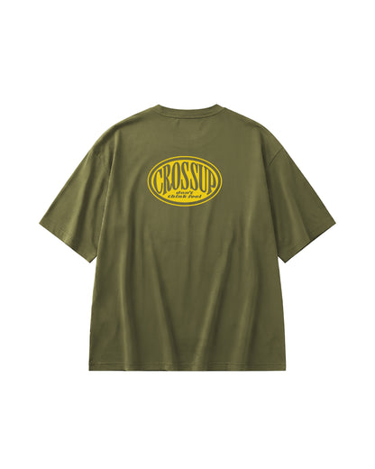 CROSSUP Arch T shirt Olive Yellow