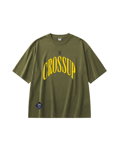 CROSSUP Arch T shirt Olive Yellow