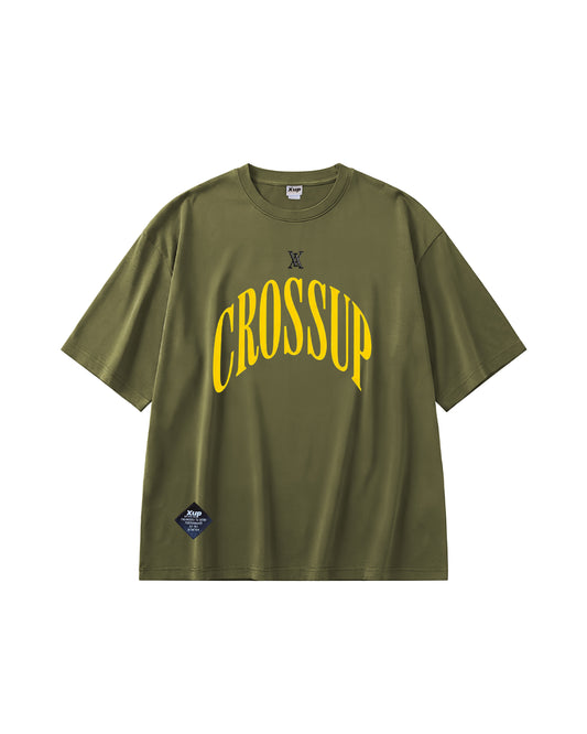 CROSSUP Arch T shirt Olive Yellow