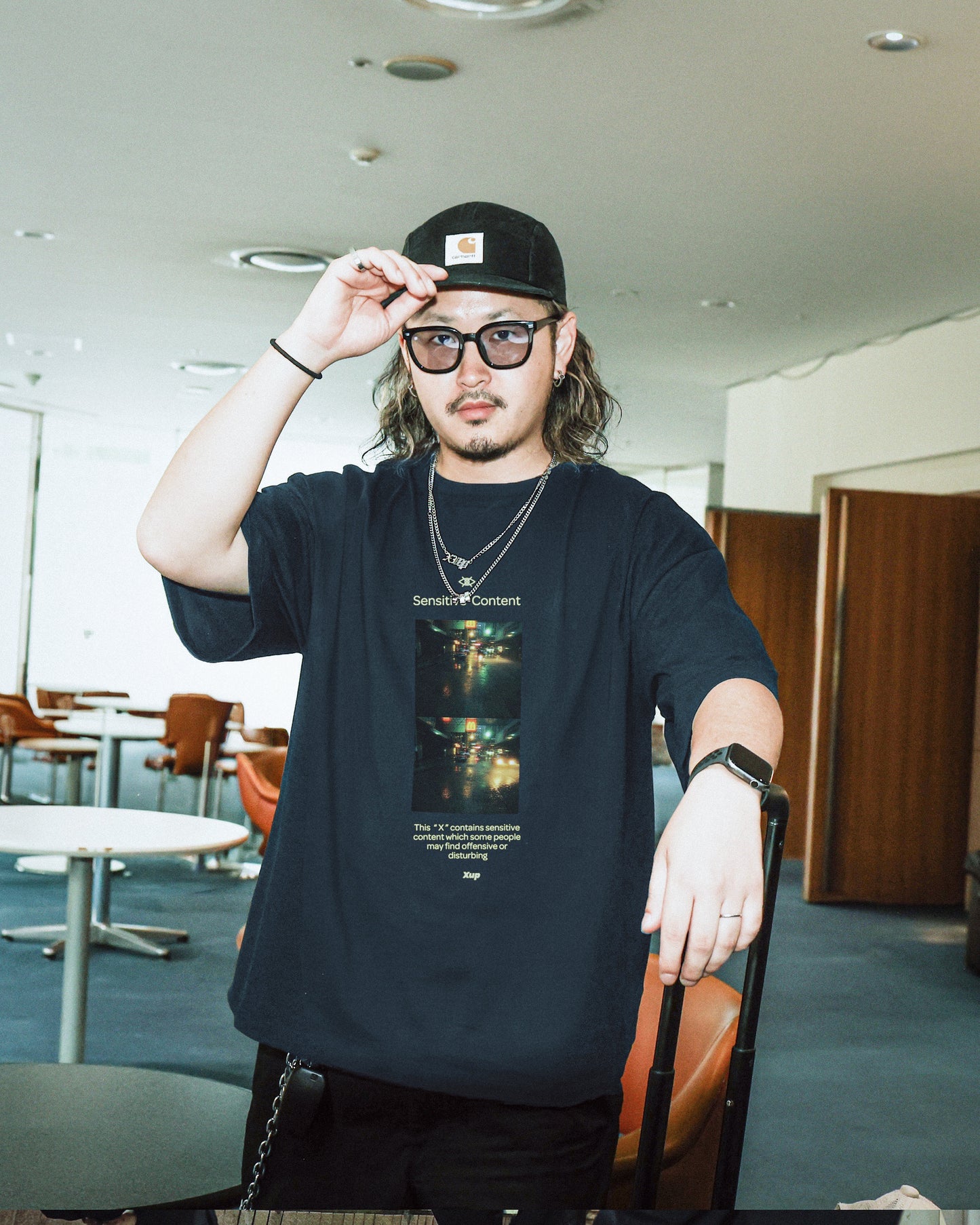 Sensitive Content Photo Tshirt Carbon Black