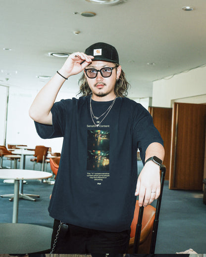 Sensitive Content Photo Tshirt Carbon Black