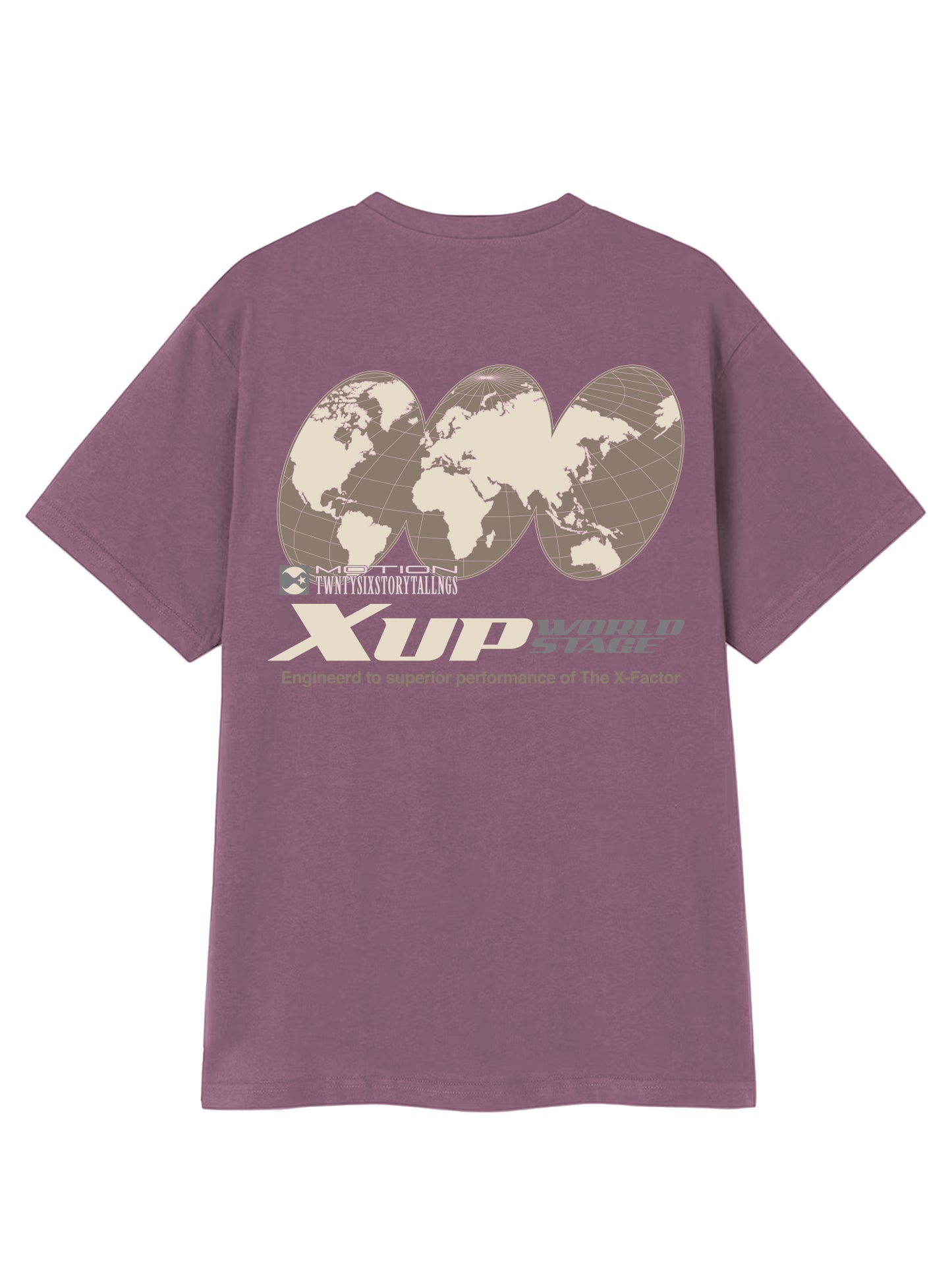 XUP WORLD Tshirt bordeaux