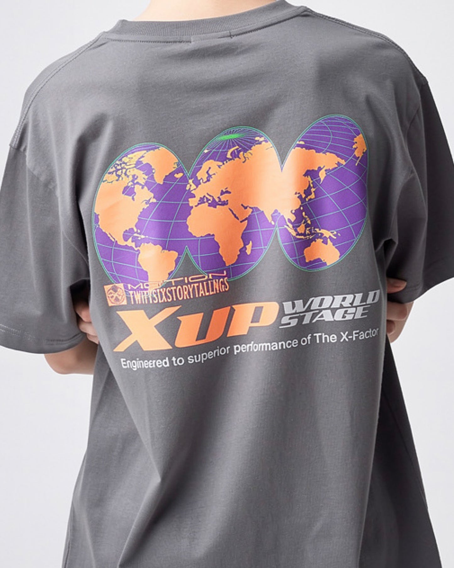 XUP WORLD Tshirt charcoal black