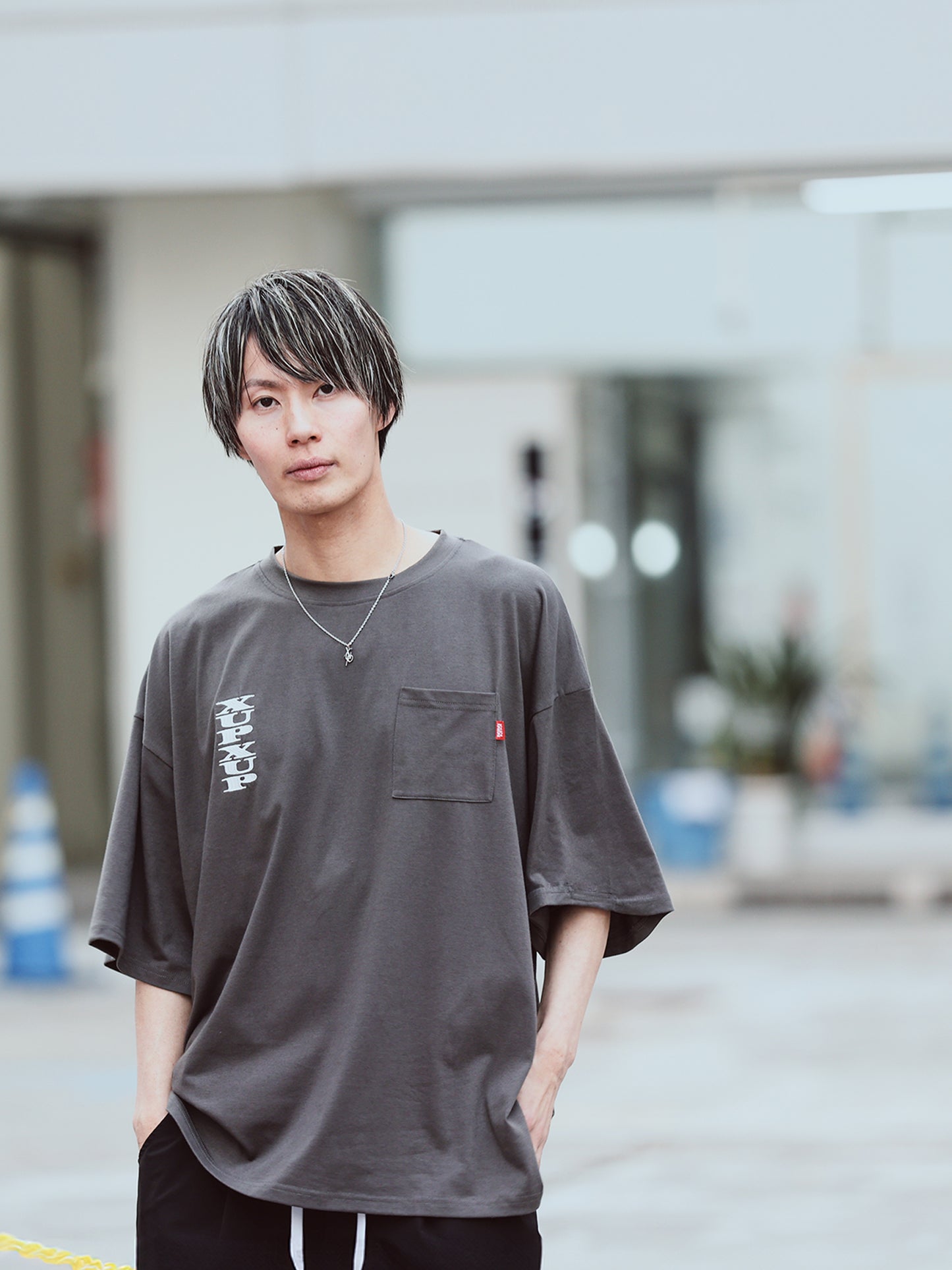 XUP embro Tshirt ash gray
